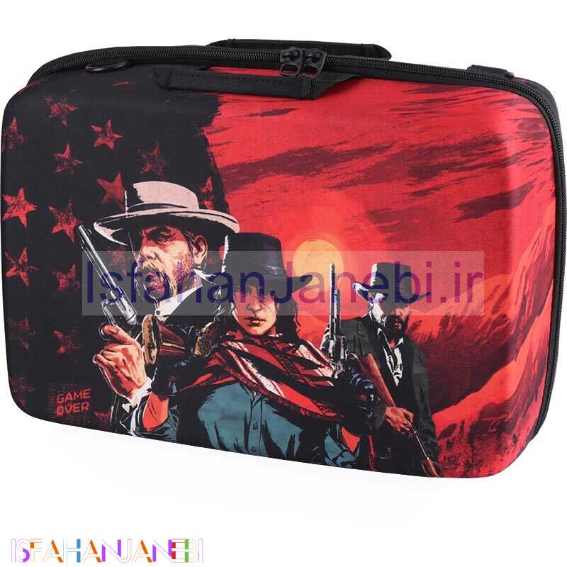اصفهان جانبی-کیف کنسول بازی PS5 Slim طرح Red Dead Redemption 2 کد 6