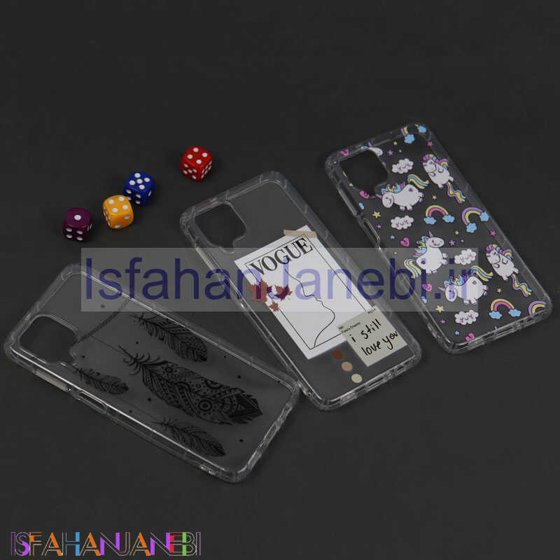 اصفهان جانبی-قاب فانتزی ژله ای بی رنگ طرحدار سامسونگ A12