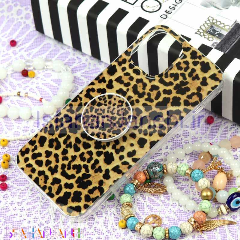 اصفهان جانبی-قاب سوپر IMD دور شفاف پاپ سوکت دار iPhone 12 Pro Max پلنگی