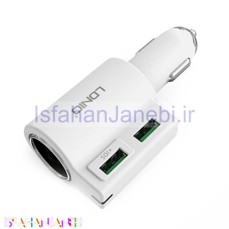 اصفهان جانبی-شارژر فندکی فست شارژ Ldnio CM10 4.2A 21W