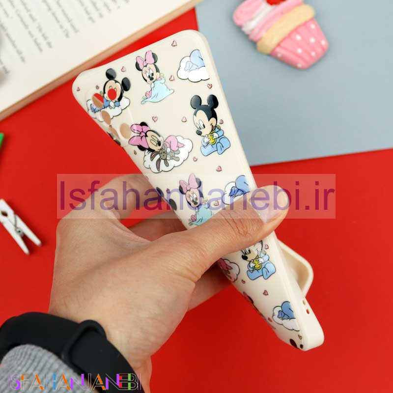 اصفهان جانبی-قاب سیلیکونی سفید محافظ لنزدار طرح میکی موس 3 سامسونگ Samsung Galaxy A31