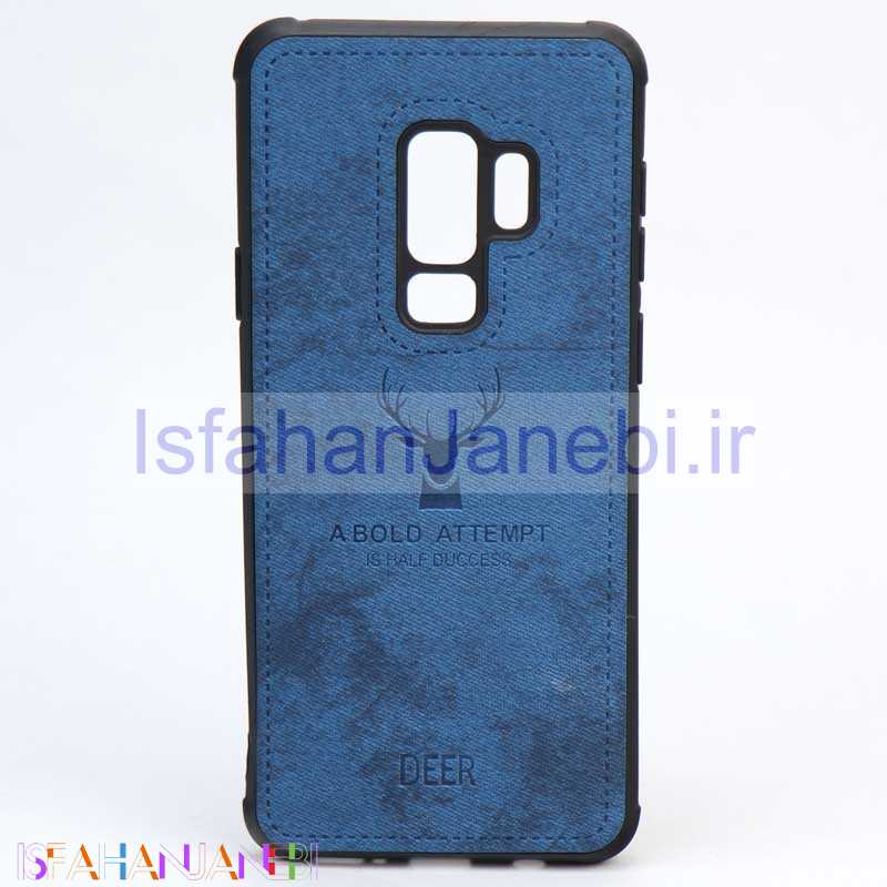 اصفهان جانبی-قاب چرمی طرح گوزن Samsung S9 Plus آبی