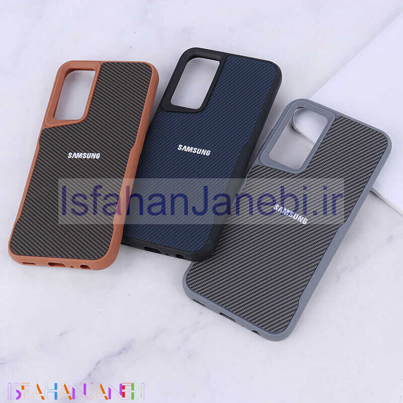 اصفهان جانبی-قاب سیلیکونی هاشور دار سامسونگ Galaxy A25 لوگو متال