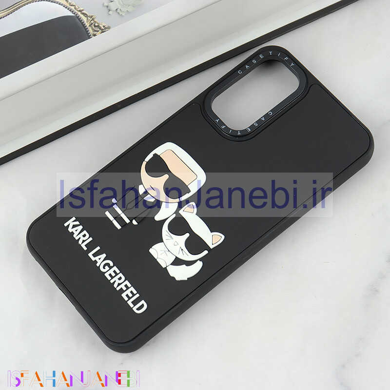 اصفهان جانبی-قاب Casetify سامسونگ Galaxy A34 طرح Karl Lagerfeld برجسته
