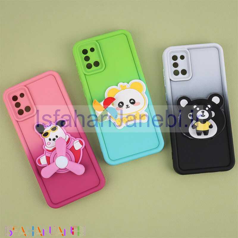 اصفهان جانبی-قاب سیلیکونی سامسونگ Galaxy A31 اسپینردار محافظ لنزدار دورنگ