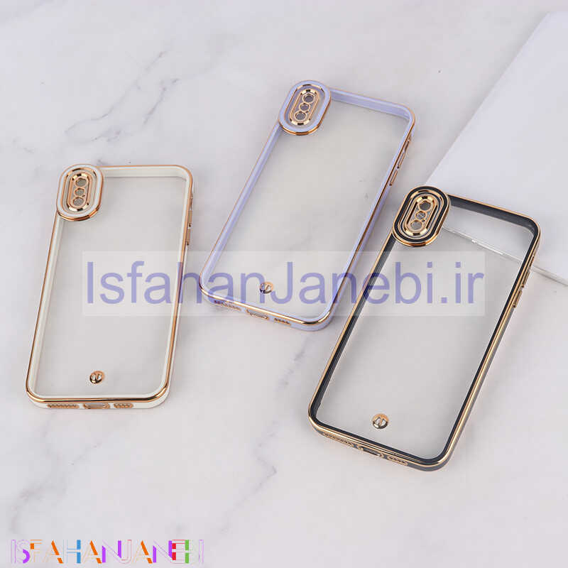 اصفهان جانبی-قاب Space آیفون XS Max دور رنگی محافظ لنزدار