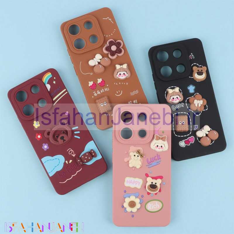 اصفهان جانبی-قاب فانتزی عروسکی Pro Camera محافظ لنزدار Xiaomi Redmi Note 13 4G