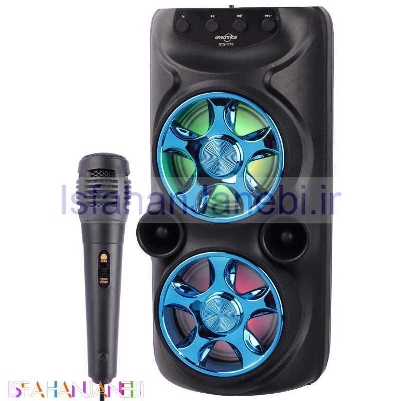 اصفهان جانبی-اسپیکر بلوتوثی رم و فلش خور Greatnice GTS-1776 + میکروفون