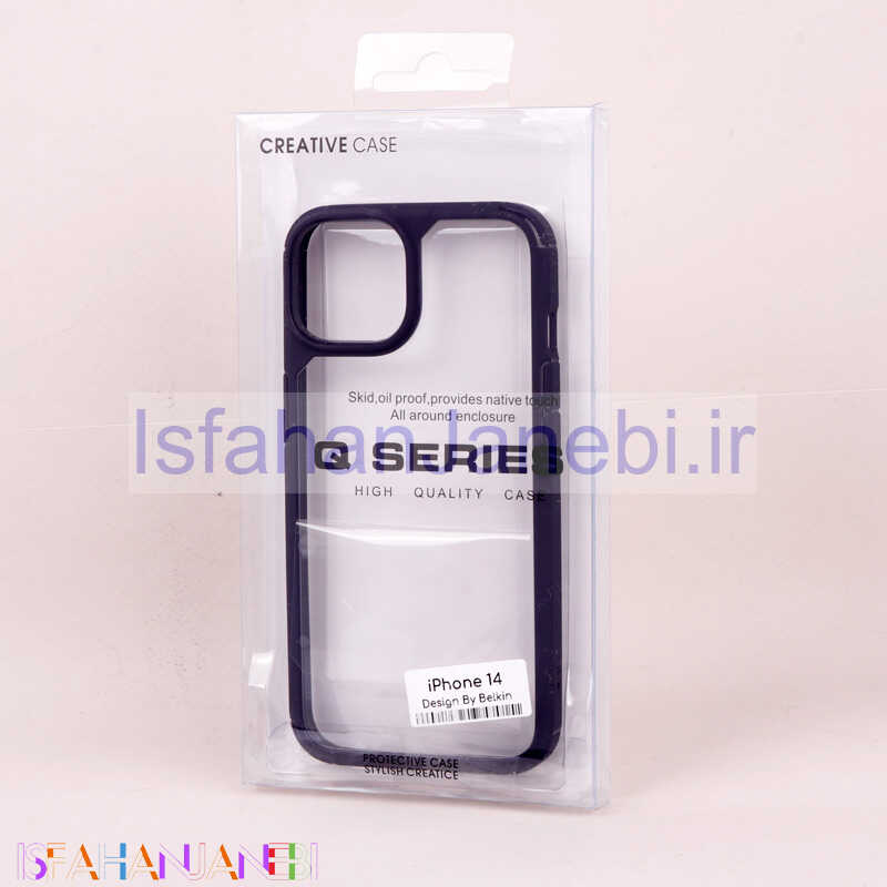اصفهان جانبی-قاب ضد ضربه پشت شفاف Air Skin دور رنگی iPhone 14