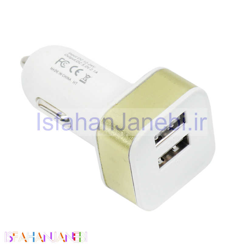اصفهان جانبی-شارژر فندکی 2Port پک دار