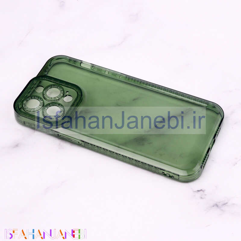 اصفهان جانبی-قاب ژله ای نگینی محافظ لنزدار iPhone 14 Pro Max