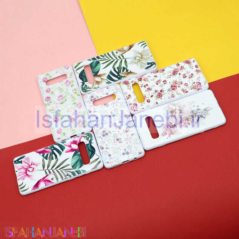 اصفهان جانبی-قاب فانتزی سفید طرح گل سامسونگ S10 Plus