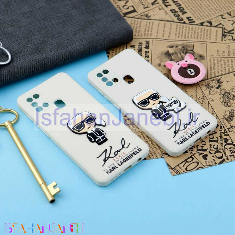 اصفهان جانبی-قاب سیلیکونی عروسکی کارل محافظ لنزدار Samsung Galaxy A21s