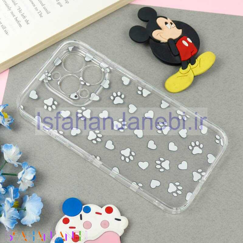 اصفهان جانبی-قاب ژله ای شفاف طرحدار ردپا iPhone 13 Pro