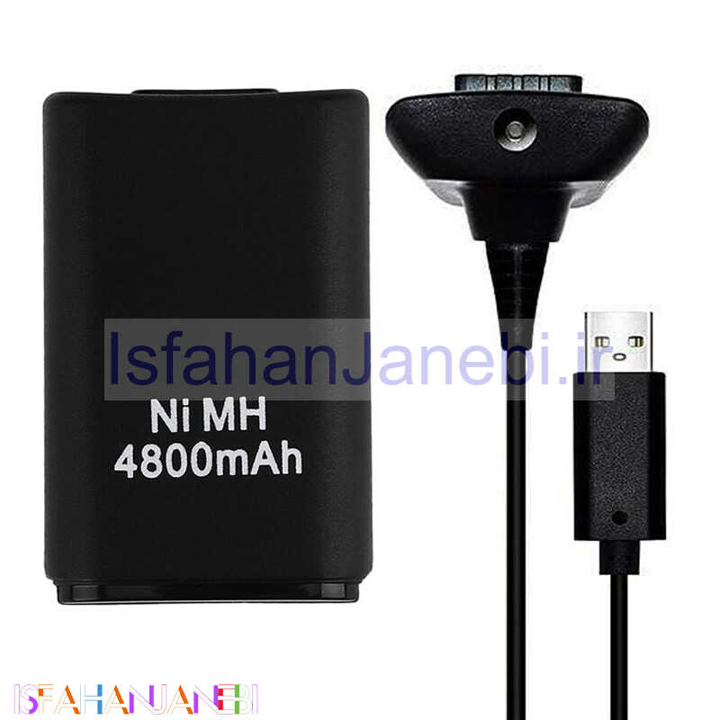 اصفهان جانبی-باتری و شارژر دسته بازی XBox 360 RA-003-2 NI-MH 4800mAh