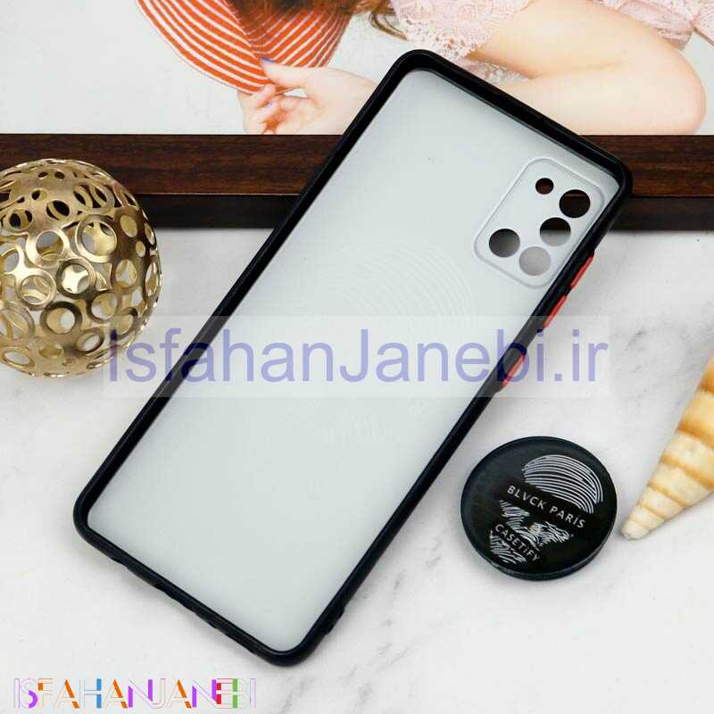 اصفهان جانبی-قاب PC محافظ لنز دار طرح Blvck + پاپ سوکت Samsung Galaxy A31