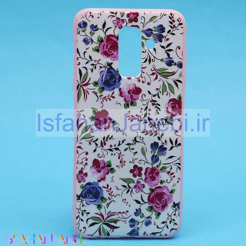 اصفهان جانبی-قاب فانتزی برجسته صورتی طرح گل سامسونگ A6 Plus