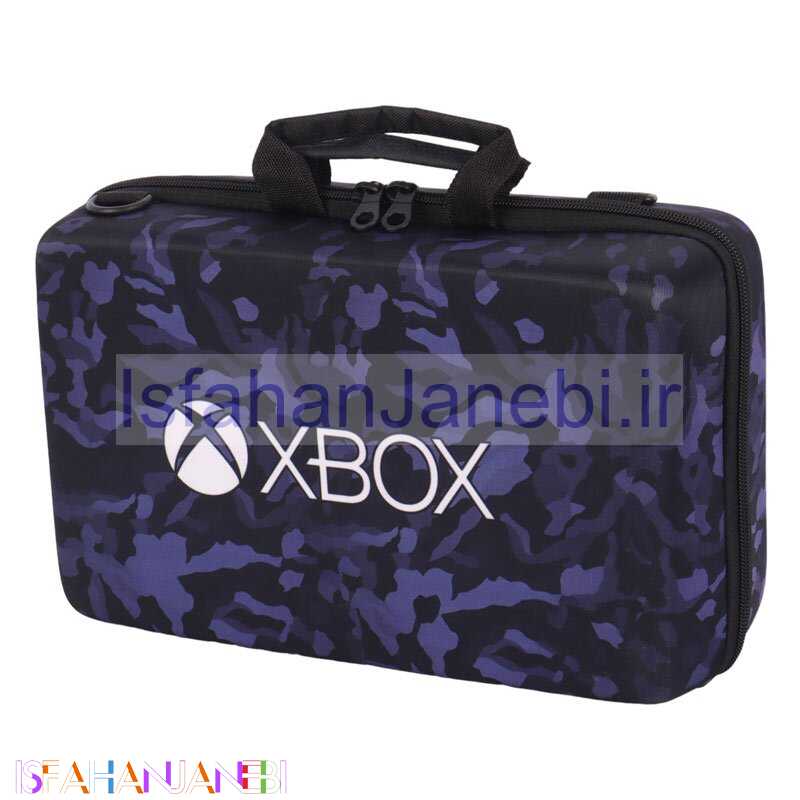 اصفهان جانبی-کیف کنسول بازی XBOX Series S طرح چریکی مشکی بنفش کد 2
