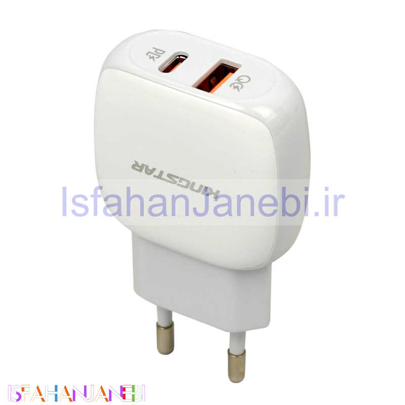 اصفهان جانبی-کلگی فست شارژ KingStar KW252PQ 2Port 3A QC3 PD 20W