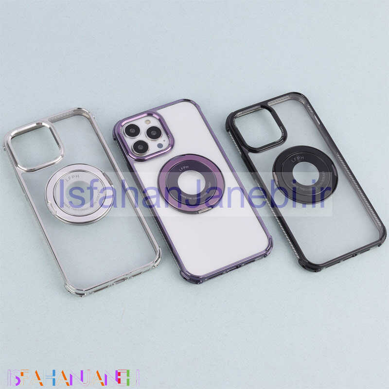 اصفهان جانبی-قاب PC شفاف Fashion Trends استند شو + محافظ لنز رینگی iPhone 13 Pro Max