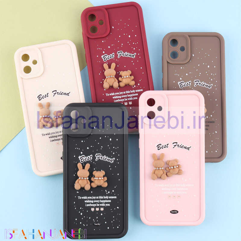 اصفهان جانبی-قاب سولید کیس عروسکی پشمالو محافظ لنزدار Samsung Galaxy A05