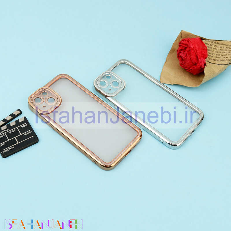 اصفهان جانبی-قاب ژله ای نگین دار محافظ لنزدار iPhone 13