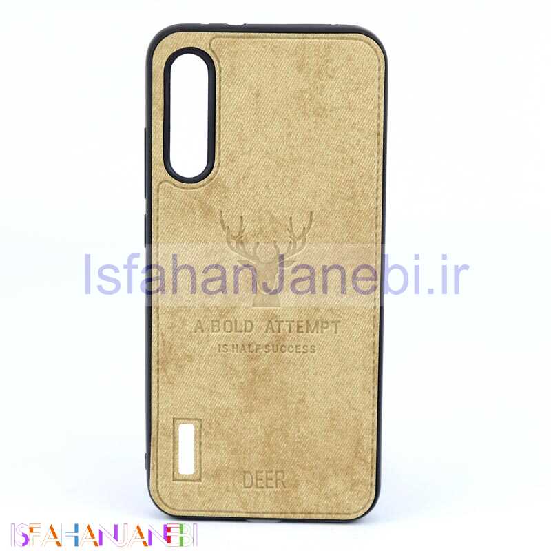 اصفهان جانبی-قاب چرمی طرح گوزن Xiaomi Mi A3 خاکی