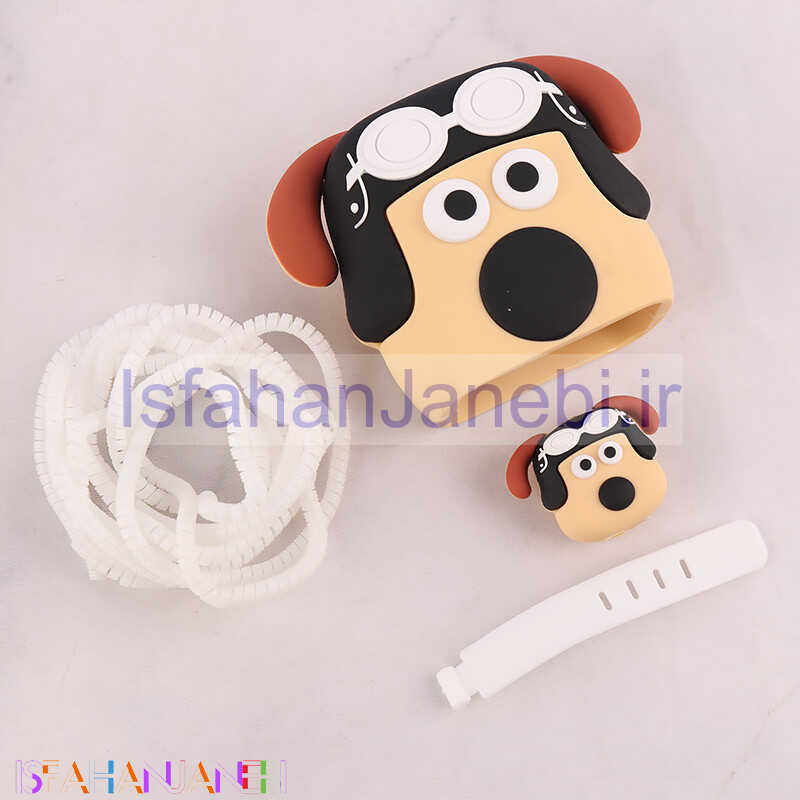 اصفهان جانبی-ست محافظ کابل و کلگی شارژر شیائومی 33 وات طرح سگ کد 1