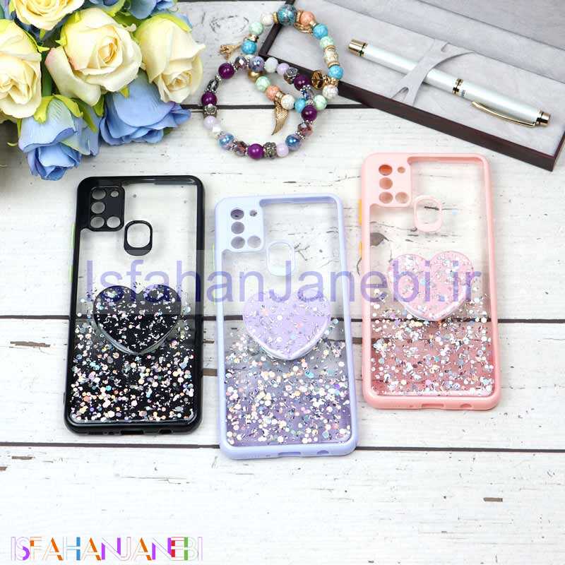 اصفهان جانبی-قاب محافظ لنزدار اکلیلی شفاف پاپ سوکت دار Samsung A21s