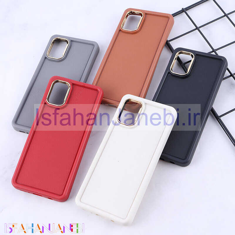 اصفهان جانبی-قاب سولید چرمی سامسونگ Galaxy A51 4G دور محافظ متال