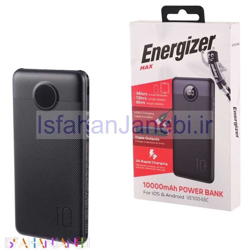 اصفهان جانبی-پاور بانک فست شارژ انرجایزر Ultimate UE10048C 15W ظرفیت 10000 میلی آمپر ساعت