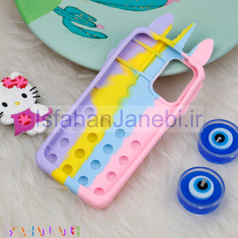 اصفهان جانبی-قاب اورجینال سیلیکونی یونیکورن پاپیتی Xiaomi Redmi Note 10 4G / Redmi Note 10s