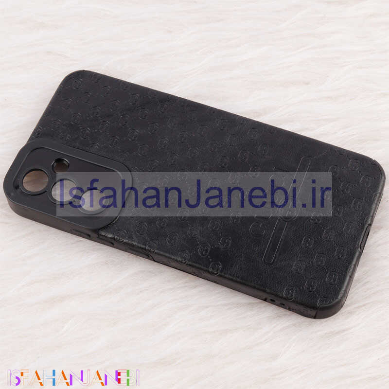 اصفهان جانبی-قاب چرمی Epimax طرح Gucci محافظ لنزدار Samsung Galaxy A34