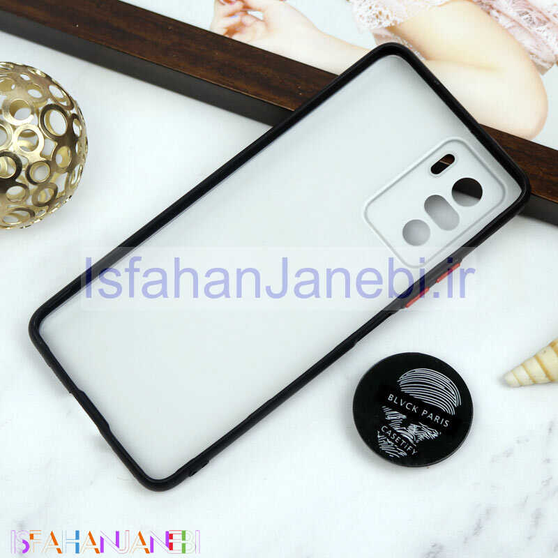 اصفهان جانبی-قاب PC محافظ لنز دار طرح Blvck + پاپ سوکت Xiaomi Poco F3