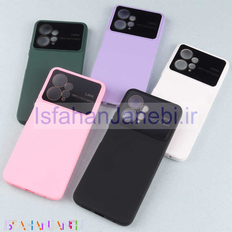 اصفهان جانبی-قاب سیلیکونی Lens Aperture محافظ لنزدار Xiaomi Redmi Note 12 4G
