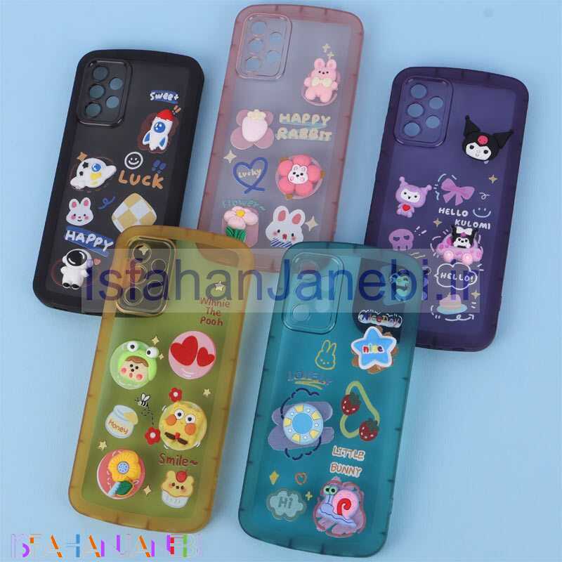 اصفهان جانبی-قاب Fashion Case سامسونگ Galaxy A72 عروسک برجسته محافظ لنزدار
