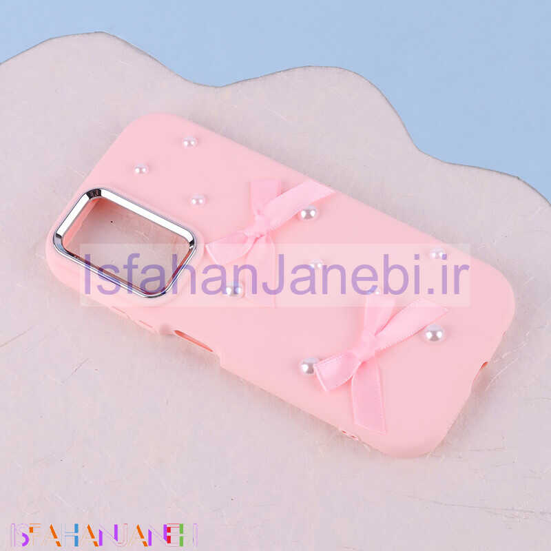 اصفهان جانبی-قاب سیلیکونی شیائومی Redmi Note 11 / 11S 4G پاپیونی مرواریدی دور محافظ متال