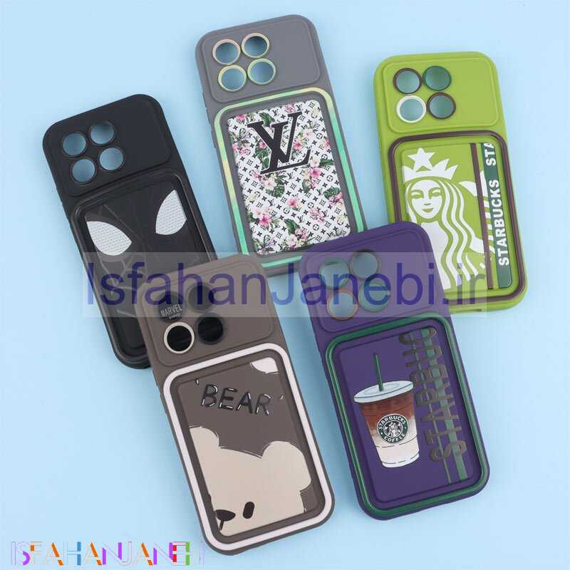 اصفهان جانبی-قاب سولید طرح دار دو رنگ محافظ لنزدار Xiaomi Poco X6 Pro