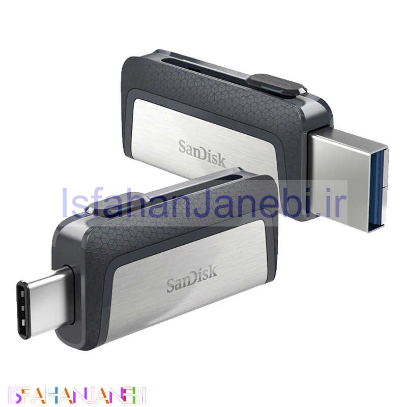 اصفهان جانبی-فلش 64 گیگ سن دیسک SanDisk Ultra Dual Drive OTG Type-C USB3.1