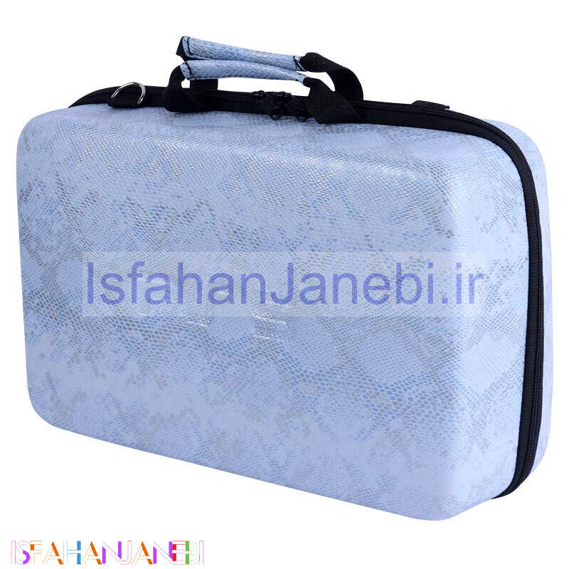اصفهان جانبی-کیف کنسول بازی PS5 Slim چرمی پوست ماری آبی نقره ای