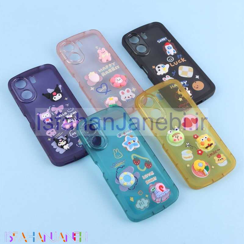 اصفهان جانبی-قاب Fashion Case شیائومی Redmi 13C / Poco C65 عروسک برجسته محافظ لنزدار