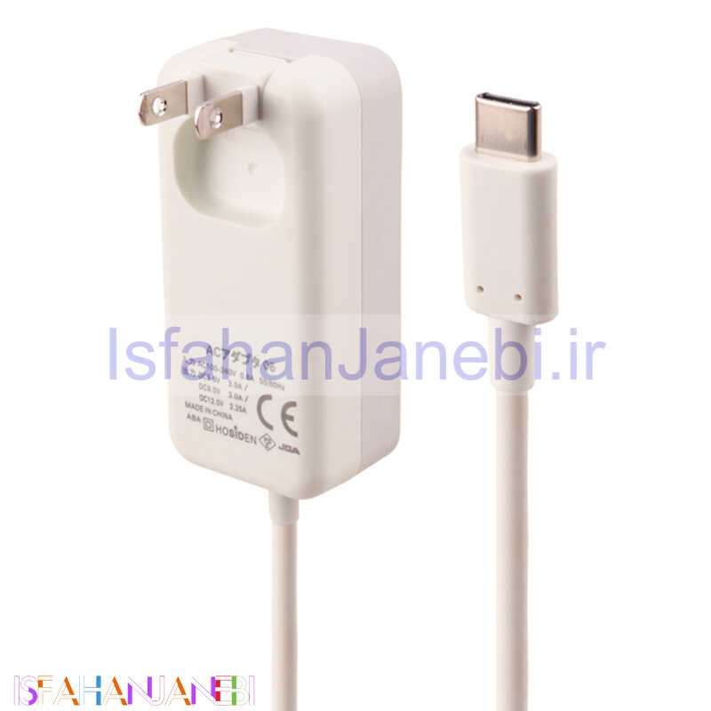 اصفهان جانبی-شارژر سیم وصل تایپ سی فست شارژ Docomo Select AC06 3A PD 27W