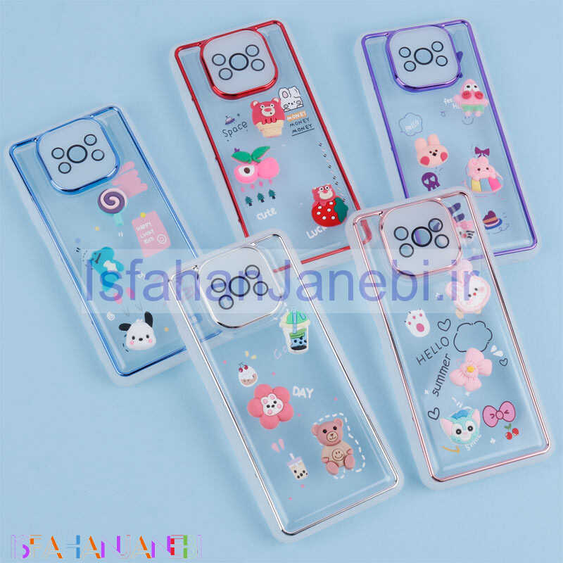 اصفهان جانبی-قاب شفاف عروسک برجسته محافظ لنزدار Xiaomi Poco X3 / X3 NFC / X3 pro