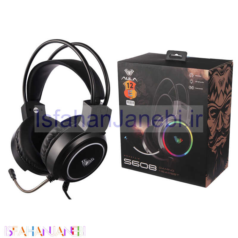 اصفهان جانبی-هدست گیمینگ سیم دار Aula S608