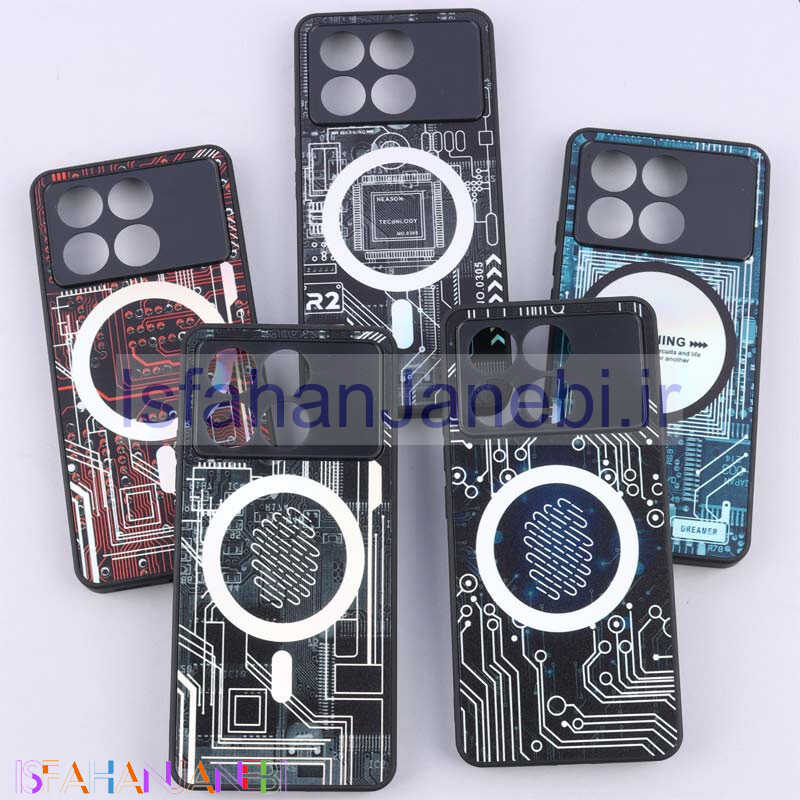 اصفهان جانبی-قاب PC طرحدار MagSafe محافظ لنزدار Xiaomi Poco X6 Pro