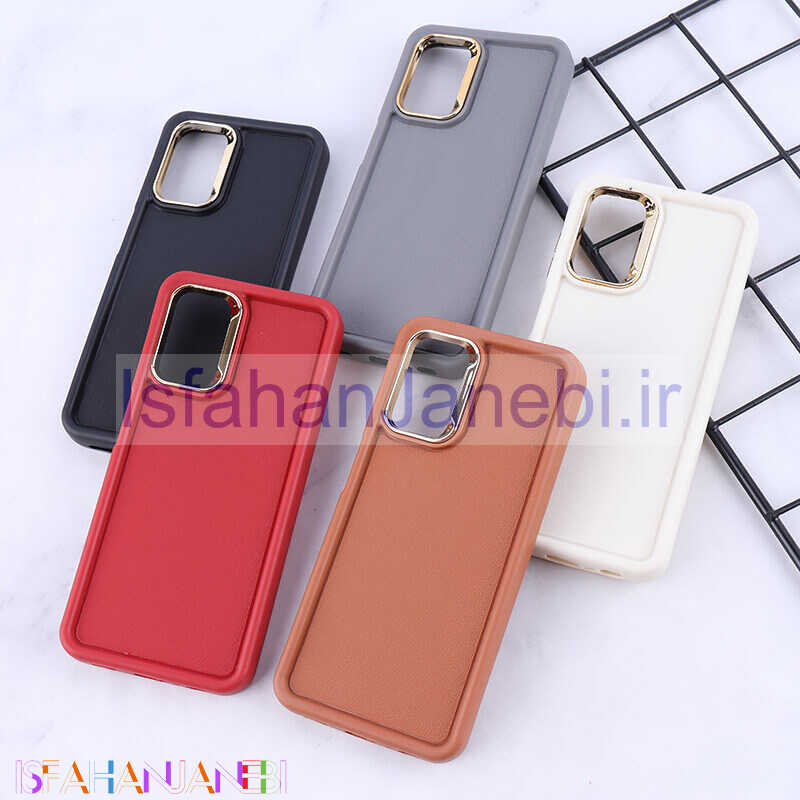 اصفهان جانبی-قاب سولید چرمی سامسونگ Galaxy A13 4G دور محافظ متال