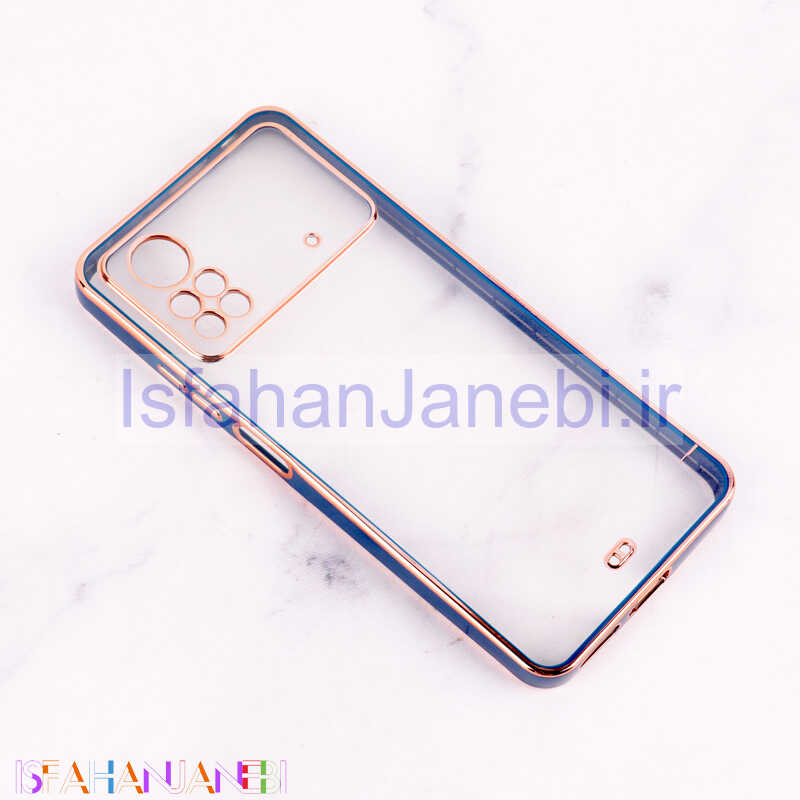 اصفهان جانبی-قاب Chrome دور طلایی محافظ لنزدار Xiaomi Poco X4 Pro 5G