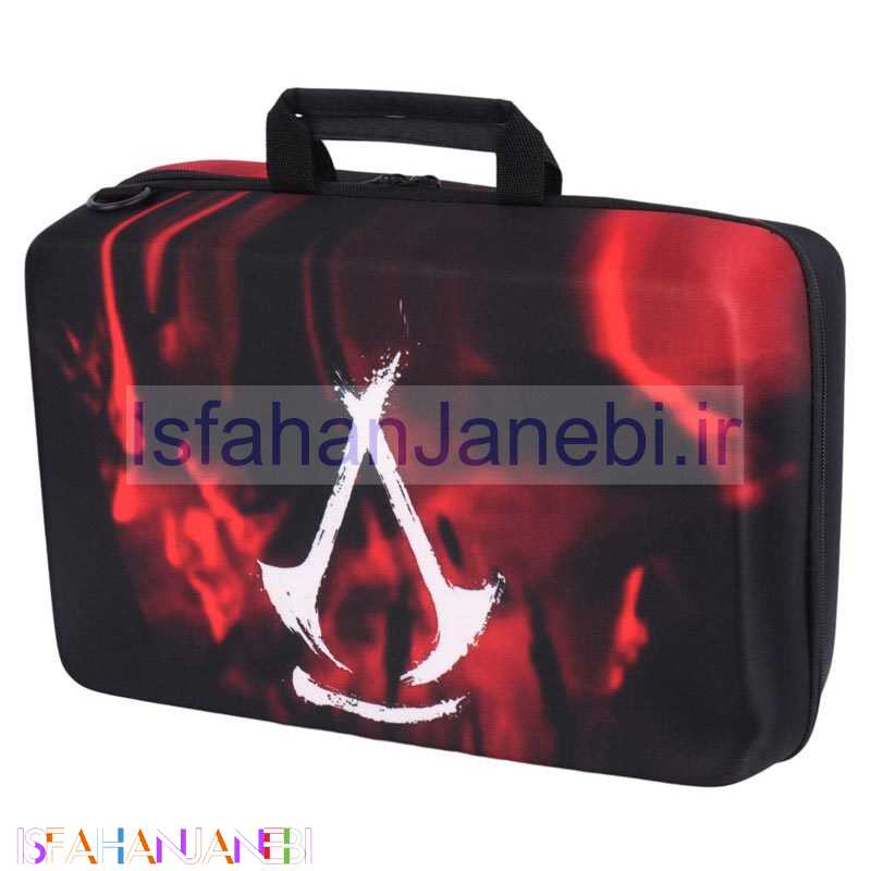 اصفهان جانبی-کیف کنسول بازی PS5 Slim طرح Assassins Creed Shadows Logo