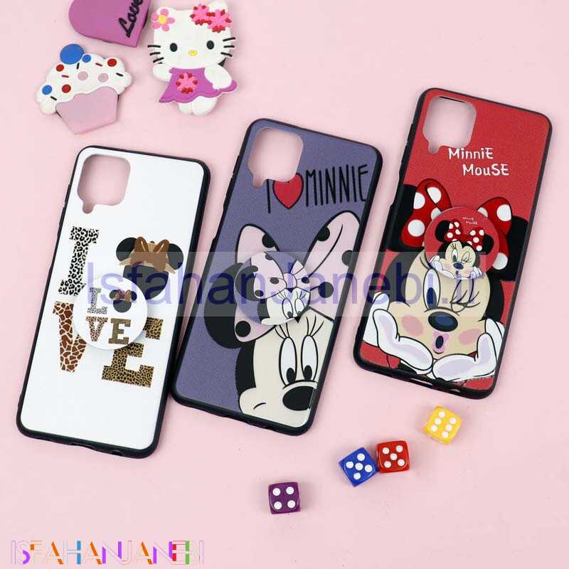 اصفهان جانبی-قاب فانتزی برجسته + پاپ سوکت طرح میکی موس سامسونگ A12 سری D