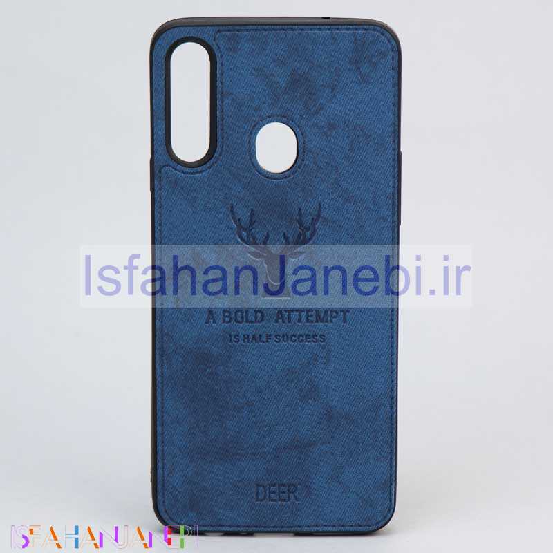 اصفهان جانبی-قاب چرمی طرح گوزن Samsung A20s آبی